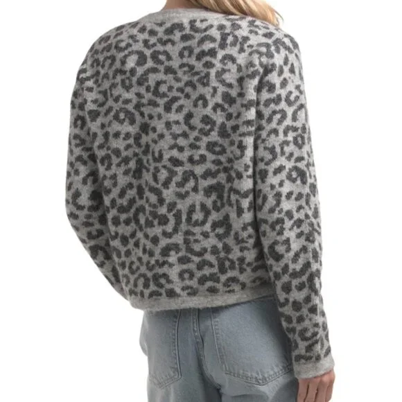 GREIGE Animal Print Cardigan - Picture 2 of 3